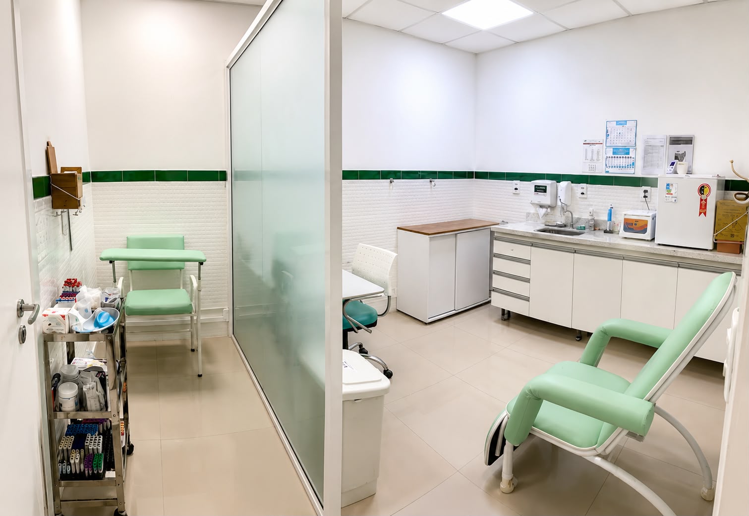 Laboratório e sala de coleta